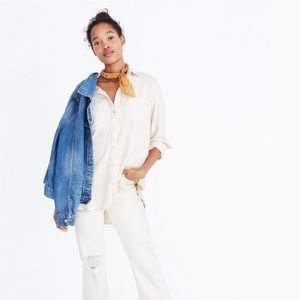 FLANNEL OVERSIZED EX-BOYFRIEND SHIRT side buttons